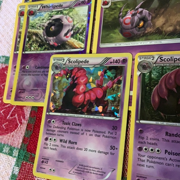 Pokemon TCG Venipede/Whirlipede/Scolipede Bundle (13 Cards) - Picture 5 of 16